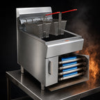 Thumbnail image #4 for Eagle Group RedHots CLGF30-LP Countertop Liquid Propane Gas Fryer, Single Pot, 30 lb. Fat Capacity, Thermostatic Controls