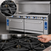Thumbnail image #4 for Imperial Pro Series 72-Inch Commercial Gas Range with 12 Open Burners, Convection Oven, and Standard Oven