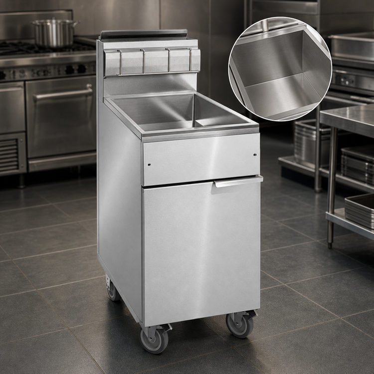 Product image #4 for Imperial 75 lb Open Pot Gas Floor Fryer with Snap Action Thermostat