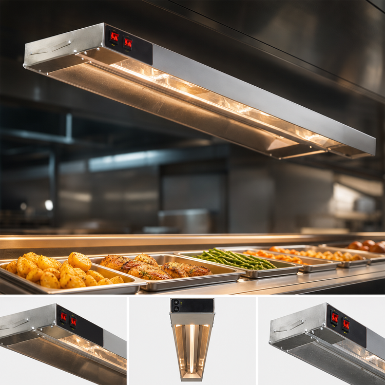 Product image #4 for Eagle RedHots 66-Inch Single High-Watt Lighted Rod-Type Strip Heat Lamp with Remote, 240V