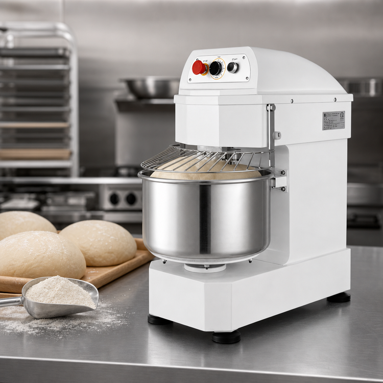 Product image #4 for Eurodib LM20TETL 20 Qt Fixed-Bowl Spiral Dough Mixer with Timer, 110V