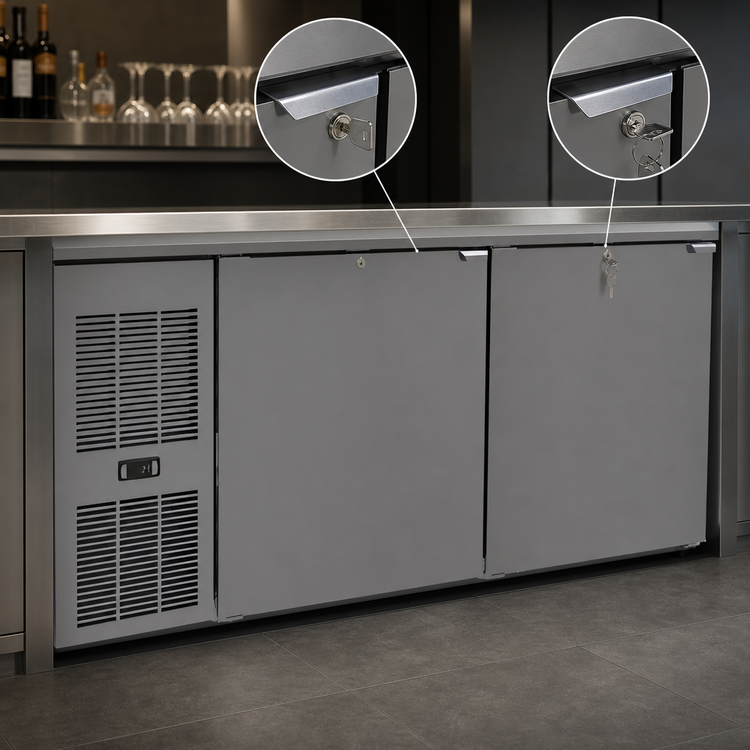 Product image #4 for Glastender C1FL60-UC 60" Two-Section Undercounter Cooler with Solid Doors