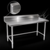 Thumbnail image #4 for John Boos Stallion 84-Inch x 30-Inch Stainless Steel Work Table with 5-Inch Backsplash