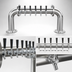 Thumbnail image #4 for Perlick 4066-6L Countertop Pass-Thru Glycol-Cooled Brew Pipe Draft Beer Tower, 6 Faucets, Polished Chrome