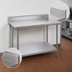 Thumbnail image #4 for Advance Tabco KSS-307 Stainless Steel Work Table with 5-Inch Backsplash and Adjustable Undershelf, 84 x 30 Inches