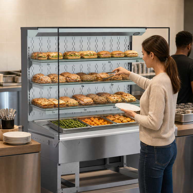 Product image #4 for Reveal Self-Service Heated Slide-In Counter Display Case, 47-3/4-Inch Wide