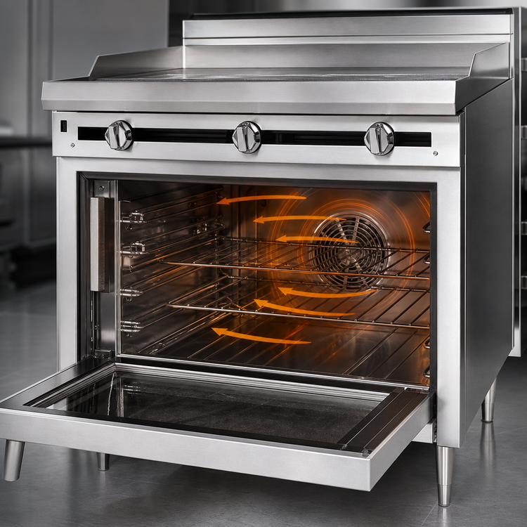 Product image #4 for Titan JTRH-2FHT-36C 36" Gas French Top Range with Convection Oven