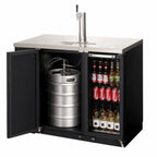 Thumbnail image #4 for Everest Refrigeration EBDS2-BBG-24 Two-Section Back Bar & Direct Draw Keg Refrigerator, 49-Inch, 13 Cu. Ft., 1/2-Barrel Keg, Black