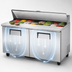 Thumbnail image #4 for True 60-Inch Two-Section Refrigerated Sandwich/Salad Prep Table with Solid Doors and 16-Pan Top