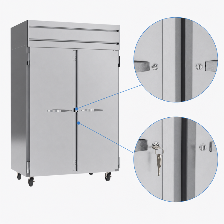 Product image #4 for Beverage-Air Horizon Series 52-Inch Wide Two-Section Reach-In Freezer, 45.2 Cu. Ft.