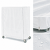 Thumbnail image #4 for Metro Waterproof Vinyl-Nylon Coated Banquet Cart Cover with PVC Zipper, White, 48 x 18 x 54 Inches