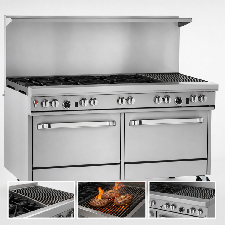 Product image #4 for Southbend Ultimate 60-Inch Gas Restaurant Range with 6 Burners, 24-Inch Charbroiler and 2 Standard Ovens