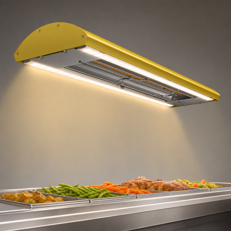Product image #4 for Hatco Glo-Ray Curved Lighted Infrared Strip Heater, 48 Inch, 812 Watts
