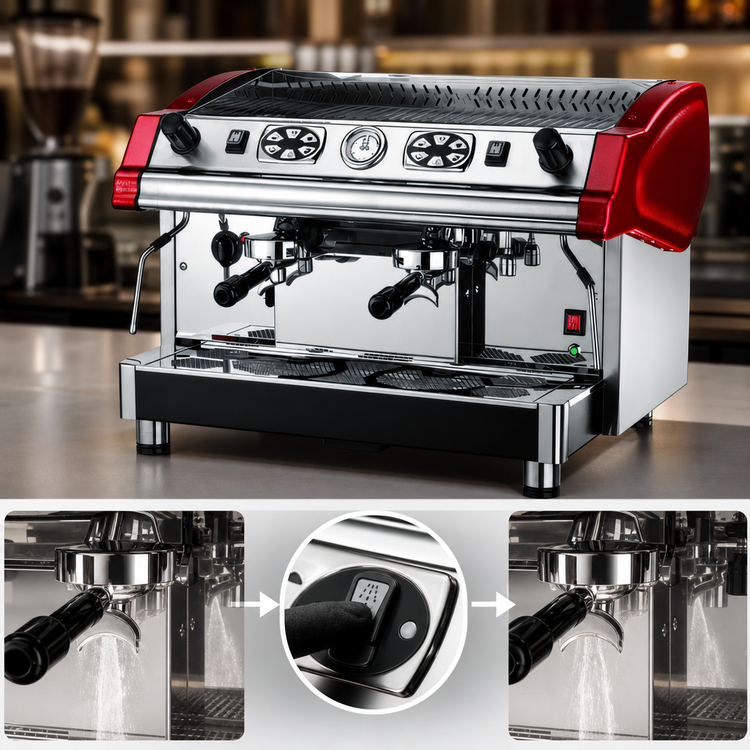 Product image #4 for CBC Royal Traditional Tecnica FS 2 Group Semi-Automatic Volumetric Espresso Machine