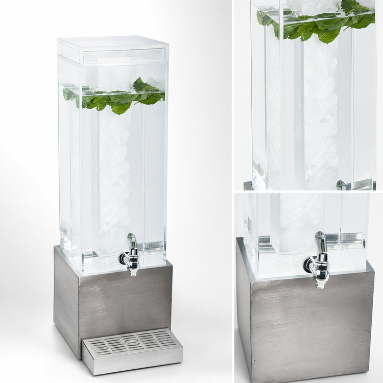 Product image #4 for Aspen 3 Gallon Single Beverage Dispenser with Center Ice Chamber and Drip Tray