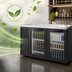 Thumbnail image #4 for True 60-Inch Two-Section Refrigerated Back Bar Cooler with Glass Doors and Stainless Steel Top