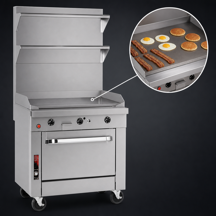 Product image #4 for Southbend Platinum Heavy Duty 24-Inch Electric Range with 24" x 24" Griddle and Cabinet Base