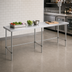 Thumbnail image #4 for 108-Inch x 24-Inch Stainless Steel Flat Top Work Table with Open Base