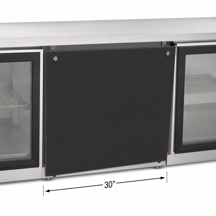 Product image #4 for Glastender 30-Inch Black Locking Cover for BLD-30 Underbar Equipment