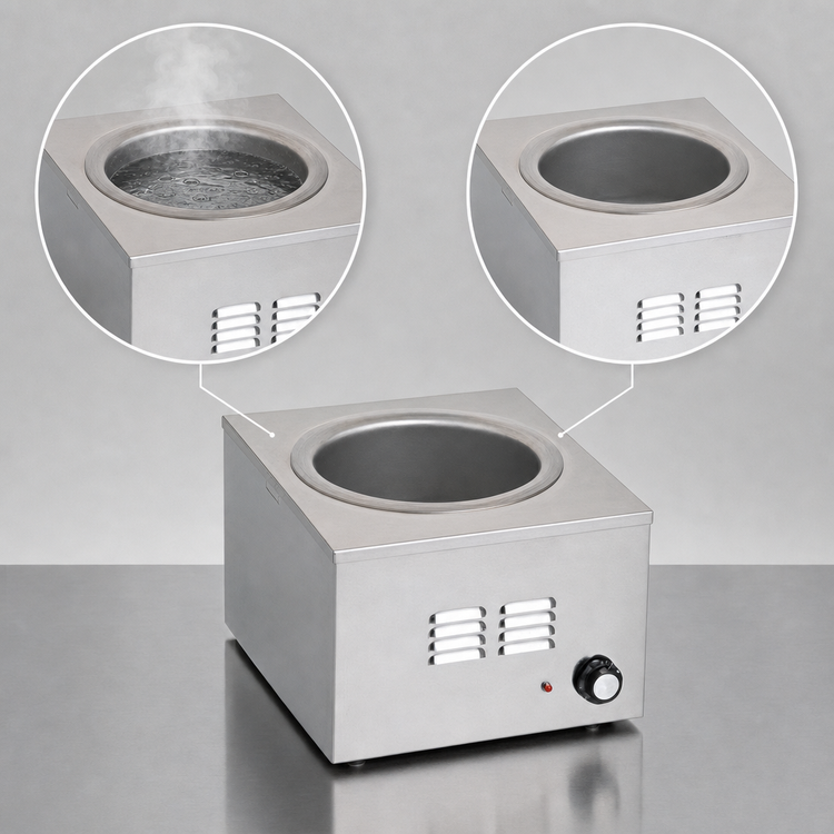 Product image #4 for Eagle Group RedHots Single-Compartment Countertop Electric Food Warmer, 7 Quart Round Pan, Wet/Dry, 120V