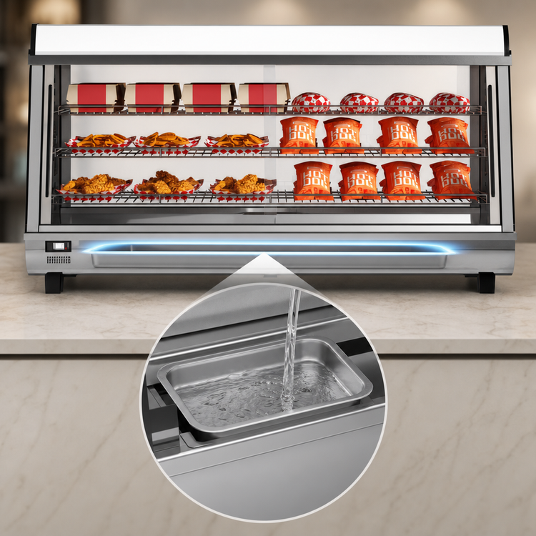 Product image #5 for KoolMore 48-Inch Self-Service Countertop Hot Food Display Warmer, 6.5 Cu. Ft., Stainless Steel