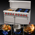 Thumbnail image #4 for American Range 48-Inch Gas Restaurant Range with Left 24-Inch Griddle, 4 Open Burners, and Two Storage Bases