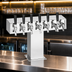 Thumbnail image #4 for Wide Base Tee Draft Beer Tower, Countertop, Glycol-Cooled, 10 Faucets, Polished Chrome