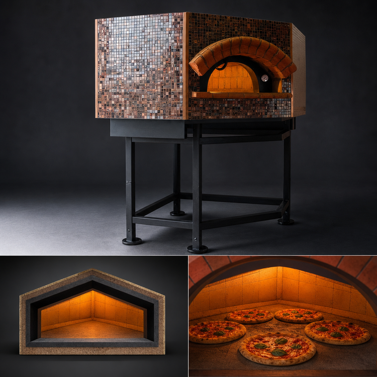 Product image #4 for Univex Stone Hearth Pentagonal Gas Pizza Dome Oven, 5 x 12-Inch Pizza Capacity
