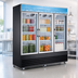 Thumbnail image #4 for Omcan USA Three-Section Reach-In Glass Door Merchandiser Refrigerator, 53 Cu. Ft., Bottom-Mount Self-Contained, Black