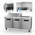 Thumbnail image #4 for Hoshizaki Steelheart SR72B-18M 72-Inch Three-Section Mega Top Reach-In Refrigerator Prep Table with 18-Pan Top Rail