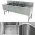 Thumbnail image #4 for Advance Tabco Prestige 84-Inch 4-Compartment Stainless Steel Underbar Sink Unit with Dual Drainboards and Faucets