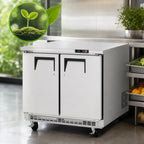 Thumbnail image #4 for Everest Refrigeration ETBSR2 Two-Section Undercounter/Worktop Refrigerator, 10 Cu. Ft., 35-5/8" Wide, Solid Doors