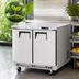 Thumbnail image #4 for Everest Refrigeration ETBSR2 Two-Section Undercounter/Worktop Refrigerator, 10 Cu. Ft., Rear-Mounted Self-Contained Refrigeration