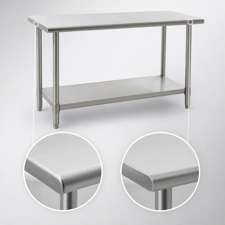 Product image #4 for Eagle Spec-Master 144-Inch W x 24-Inch D Flat-Top Stainless Steel Work Table with Adjustable Undershelf