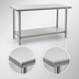 Thumbnail image #4 for Eagle Spec-Master 144-Inch W x 24-Inch D Flat-Top Stainless Steel Work Table with Adjustable Undershelf