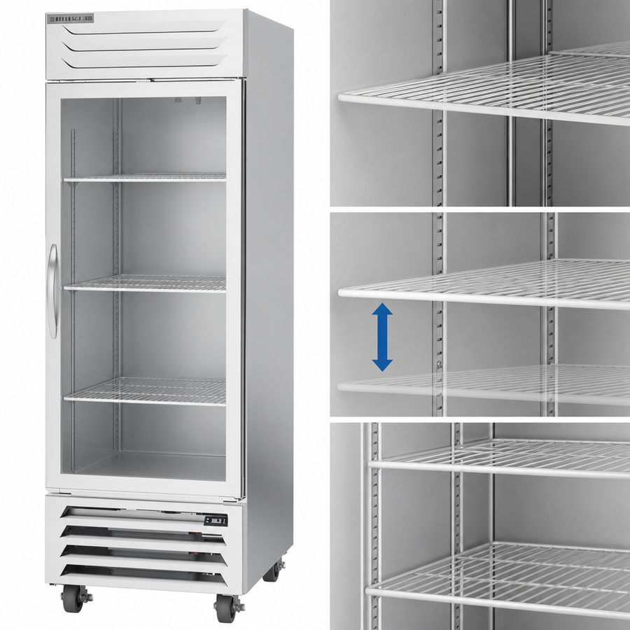 Three Adjustable Wire Shelves
