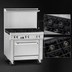 Thumbnail image #4 for Ultimate 36-Inch Commercial Gas Restaurant Range with 6 Open Burners and Convection Oven