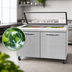 Thumbnail image #4 for Continental Refrigerator SW48N18M-HGL Mighty Top 48-Inch Two-Section Sandwich Unit Refrigerator with Hinged Glass Lid