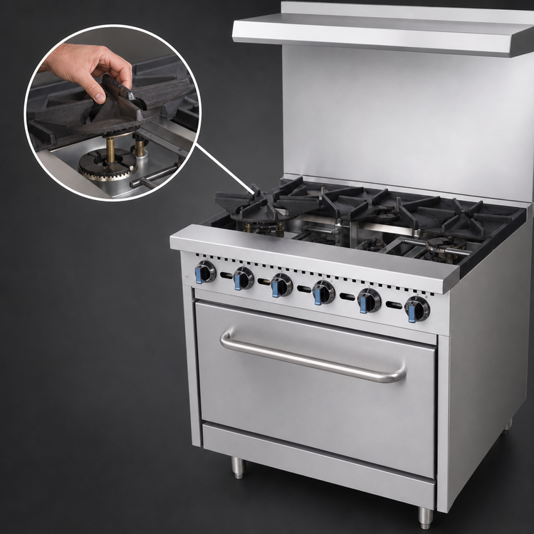 Product image #4 for Comstock-Castle R6 36-Inch Commercial Gas Range with 6 Open Burners and Standard Oven