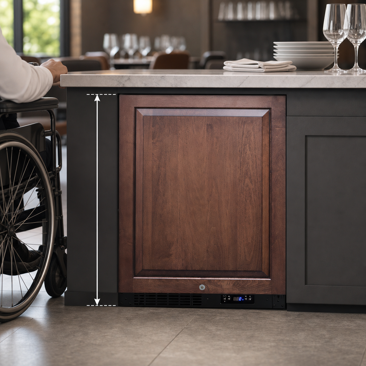 Product image #5 for Summit Appliance 24 Inch Undercounter Upright All-Freezer, 4 Cu. Ft., Panel Ready, ADA Height