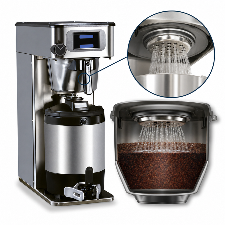 Product image #4 for BUNN Infusion Series Platinum Edition Single Plumbed Automatic Fill Airpot Coffee Brewer