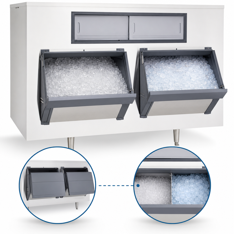 Product image #4 for Follett SmartGATE SG2100-72 Upright Double Door Ice Storage Bin, 2110 lb. Capacity