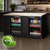 Thumbnail image #4 for Everest Refrigeration EBB69G Two-Section Glass Door Back Bar Refrigerator, 68 Inch, 24 Cu. Ft., Self-Contained Side-Mounted