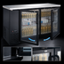 Thumbnail image #4 for Omcan 61-Inch Two-Section Reach-In Glass Door Back Bar Cooler, Side-Mounted Self-Contained Refrigeration