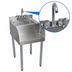 Thumbnail image #4 for BK Resources 18-Inch Freestanding Stainless Steel Underbar Blender Station with Dump Sink and Faucet