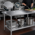 Thumbnail image #4 for John Boos Stallion 84-Inch x 24-Inch 16-Gauge Stainless Steel Work Table with Adjustable Undershelf