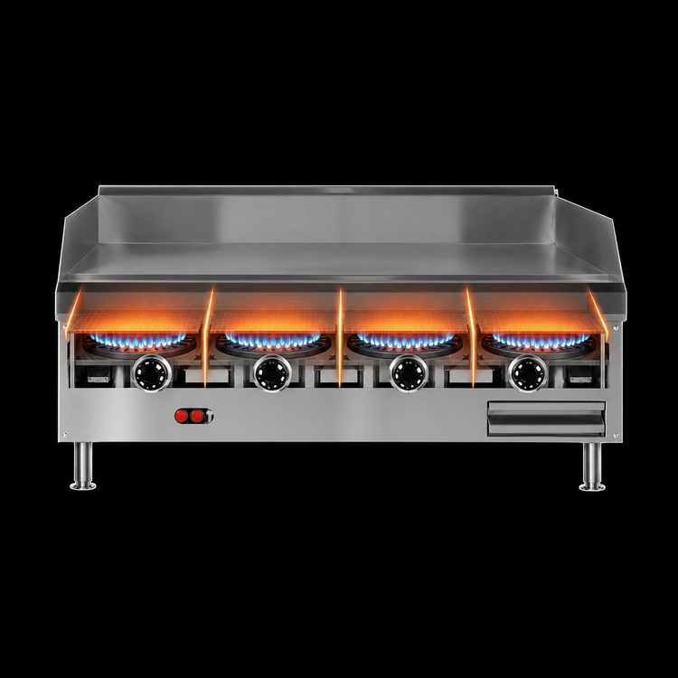 Product image #4 for Southbend HDG-48-30 Heavy Duty Countertop Gas Griddle, 48 x 30 Inch Cooking Surface, Thermostatic, 120,000 BTU