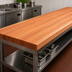 Thumbnail image #4 for Boos Block Full-Length Rail Edge Grain American Cherry Kitchen Countertop, 120