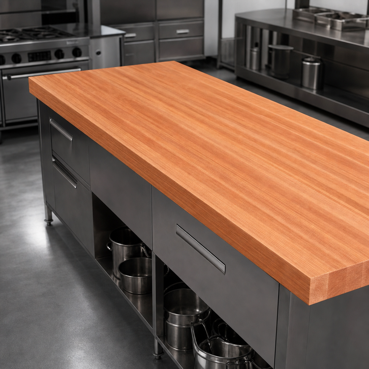 Product image #4 for Boos Block American Cherry Edge Grain Kitchen Countertop, 96 x 36 x 3 Inches, Varnique Finish