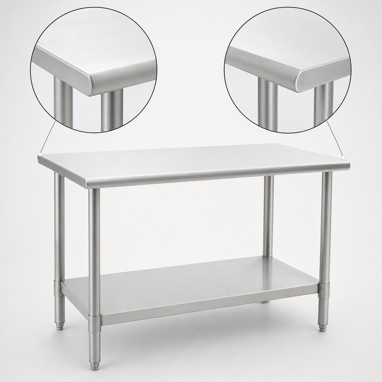Product image #4 for Eagle Group Spec-Master 84-Inch x 48-Inch Stainless Steel Work Table with Adjustable Undershelf